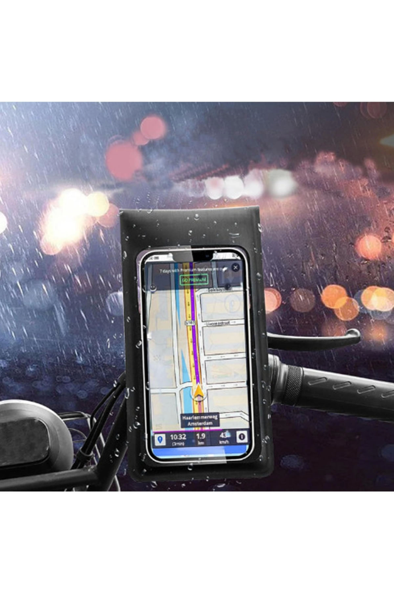 Motosiklet 360° Döndürülebilir Su Geçirmez Telefon Kılıfı Telefon Tutucu 4’’-7.2 İnç - Görsel 2