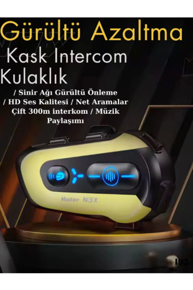 N3x Rgb Işıklı Intercom 3 Kişi Bağlantılı 1000mah Motosiklet Bluetooth Kulaklık Seti - Görsel 4