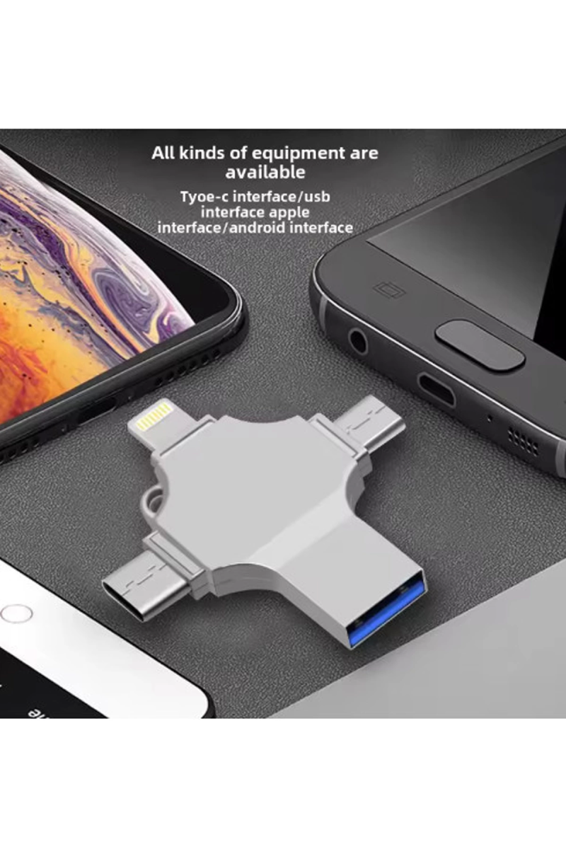 Otg 4in1 Cep Telefonu Çok Fonksiyonlu Usb Flash Bellek 128 Gb Type-c, Micro Sd Ve Kart Okuyucu - Görsel 5