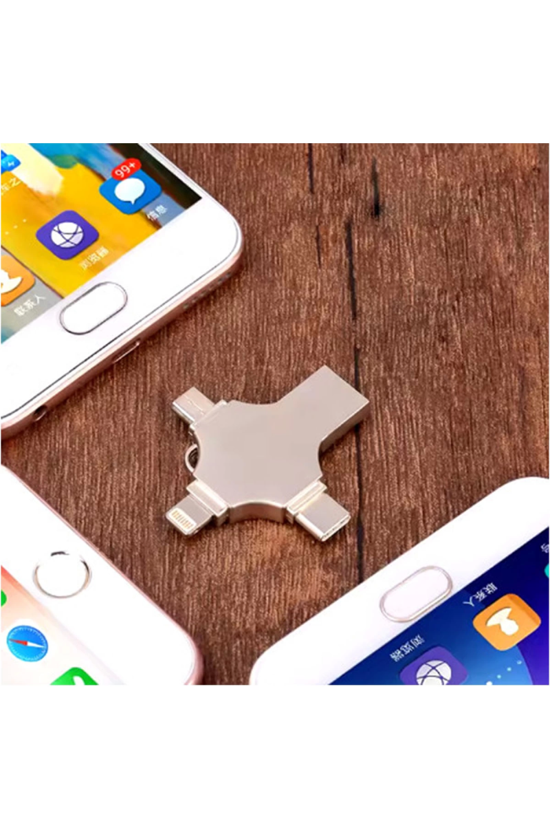 Otg 4in1 Cep Telefonu Çok Fonksiyonlu Usb Flash Bellek 64 Gb Type-c, Micro Sd Ve Kart Okuyucu - Görsel 3