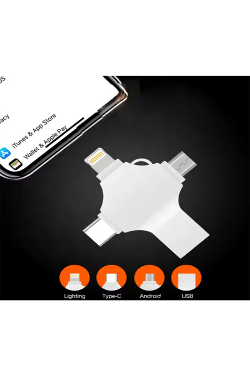 Otg 4in1 Cep Telefonu Çok Fonksiyonlu Usb Flash Bellek 64 Gb Type-c, Micro Sd Ve Kart Okuyucu - Görsel 5