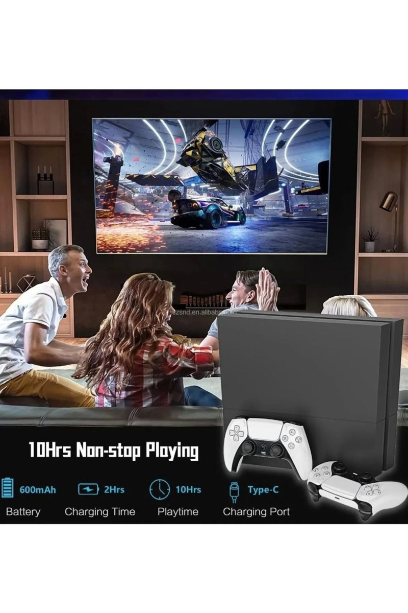 P4 Plus Bluetooth Titreşimli Ps4/ps5 Uyumlu Pc Telefon Joystick Kablosuz Oyun Kolu Siyah - Görsel 2