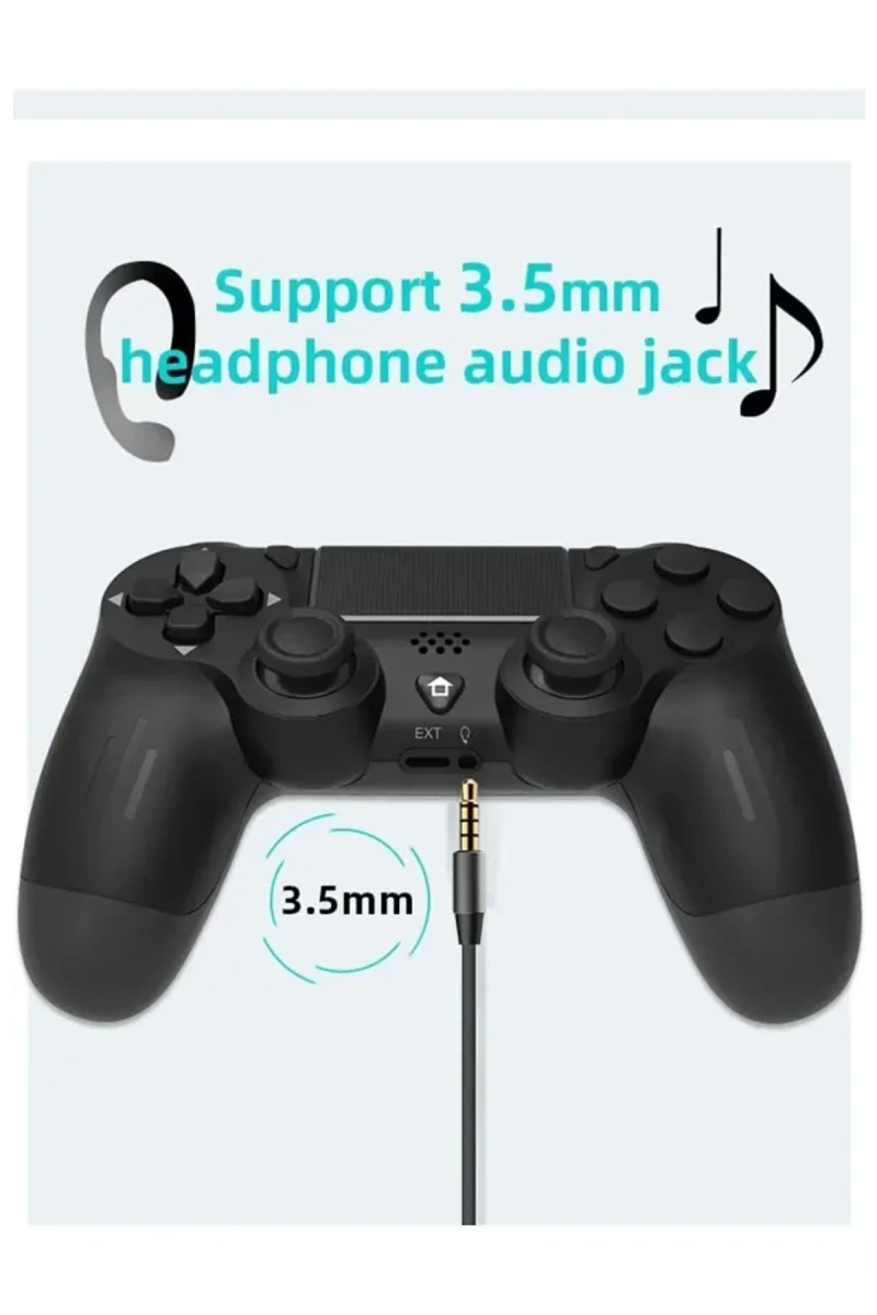 Ps4 Kol Wireless Bt Kablosuz Oyun Kolu Ps4 Joystick Tablet Telefon Pc Uyumlu Titreşimli Oyun Kolu - Görsel 3