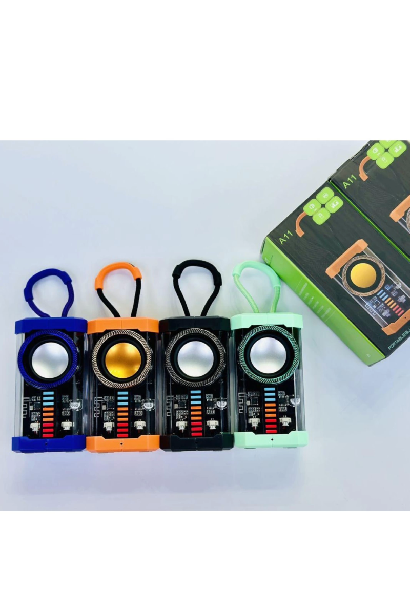 Şeffaf Mecha Müzik Tws Stereo Rgb Ritim İşıklı Hoparlör Kablosuz Bluetooth 5.0 Taşınabilir Hoparlör A11 - Görsel 2