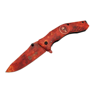 Skeleton 7000b Kamp Çakı 20 Cm - Kırmızı İskelet Desenli