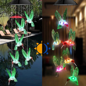 Solar Led Işıklı Kuşlu Bahçe Dekoru 6 Ledli