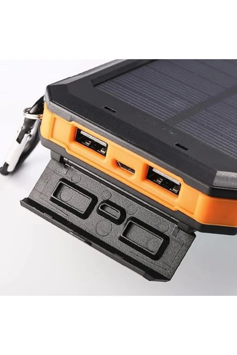 Solar Powerbank 1xusb 10.000mah Lcd Ekran Dahili Usb Mikro Type-c Powerbank - Görsel 3