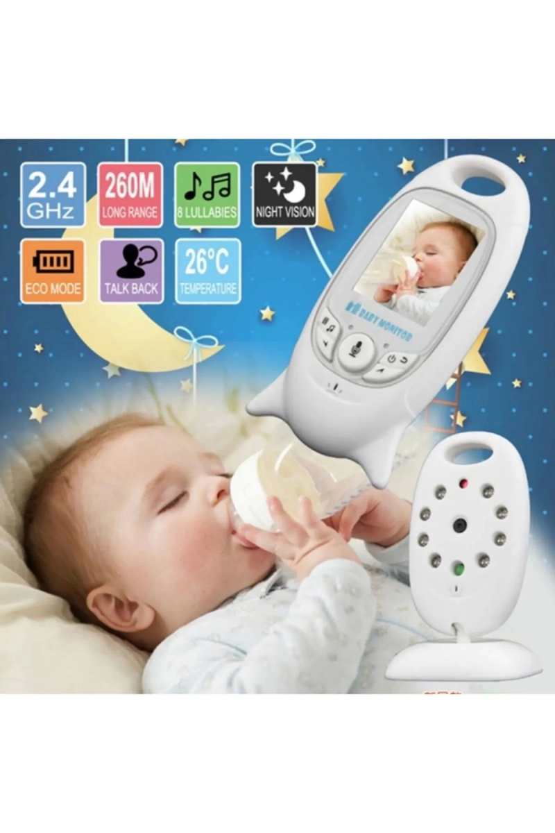 Vb-601 Kameralı Bebek Monitörü Net Görüntü Gece Görüşlü - Görsel 2
