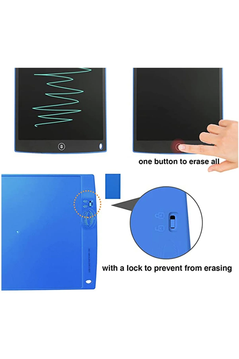 12 Inc Writing Lcd Grafik Dijital Kalemli Çizim Tableti Yazı Tahta Not Yazma Eğitim Tableti - Görsel 2