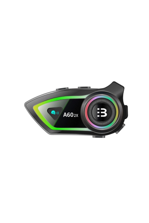 A60 2x Motosiklet Kask Kulaklığı Bluetooth Intercom Rgb Işıklı 2 Intercom Bağlantılı 300m Mesafe