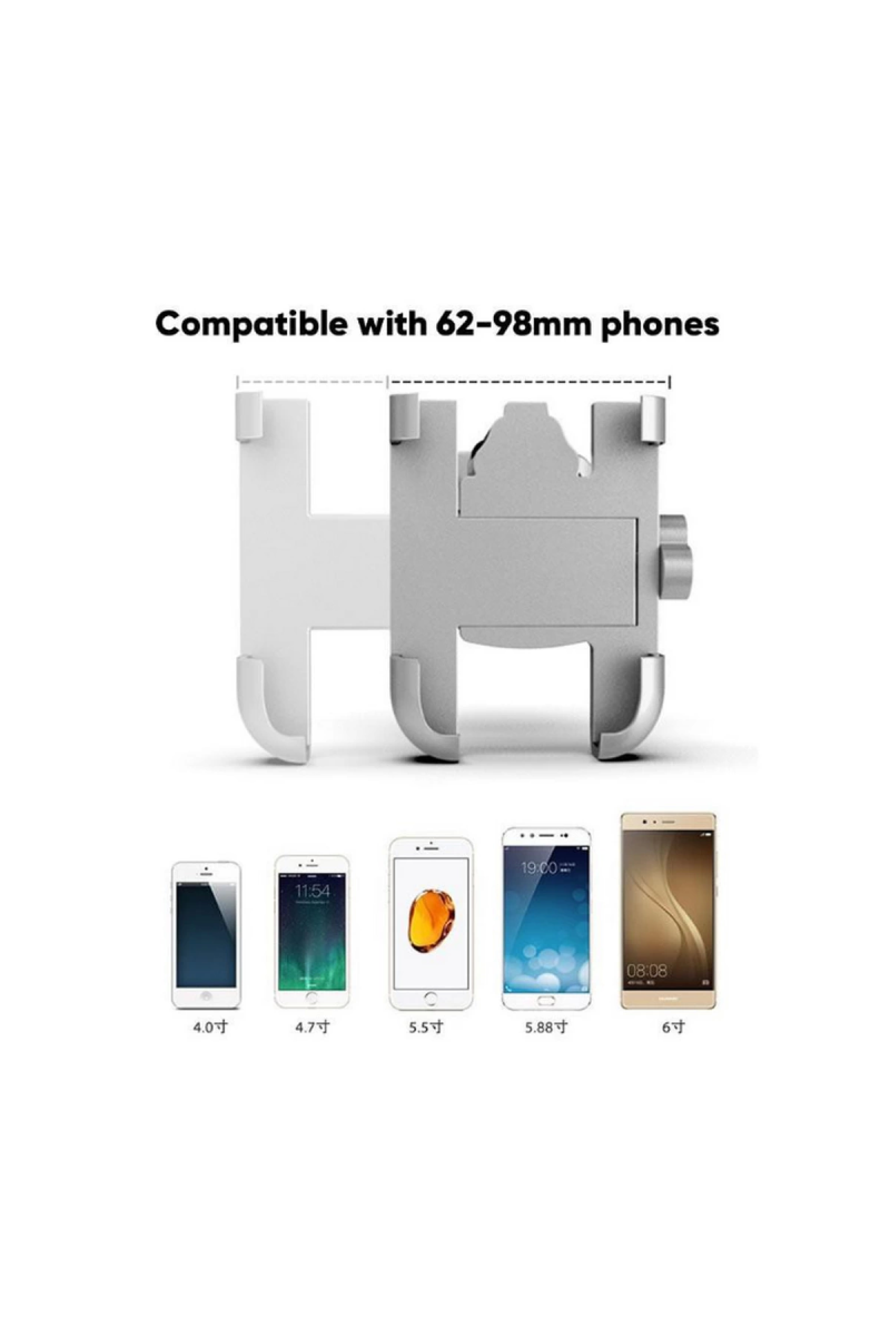 Alüminyum Gövdeli Metal Ayna Bağlantılı Motosiklet Telefon Tutucu 7 İnç Xl - Görsel 8