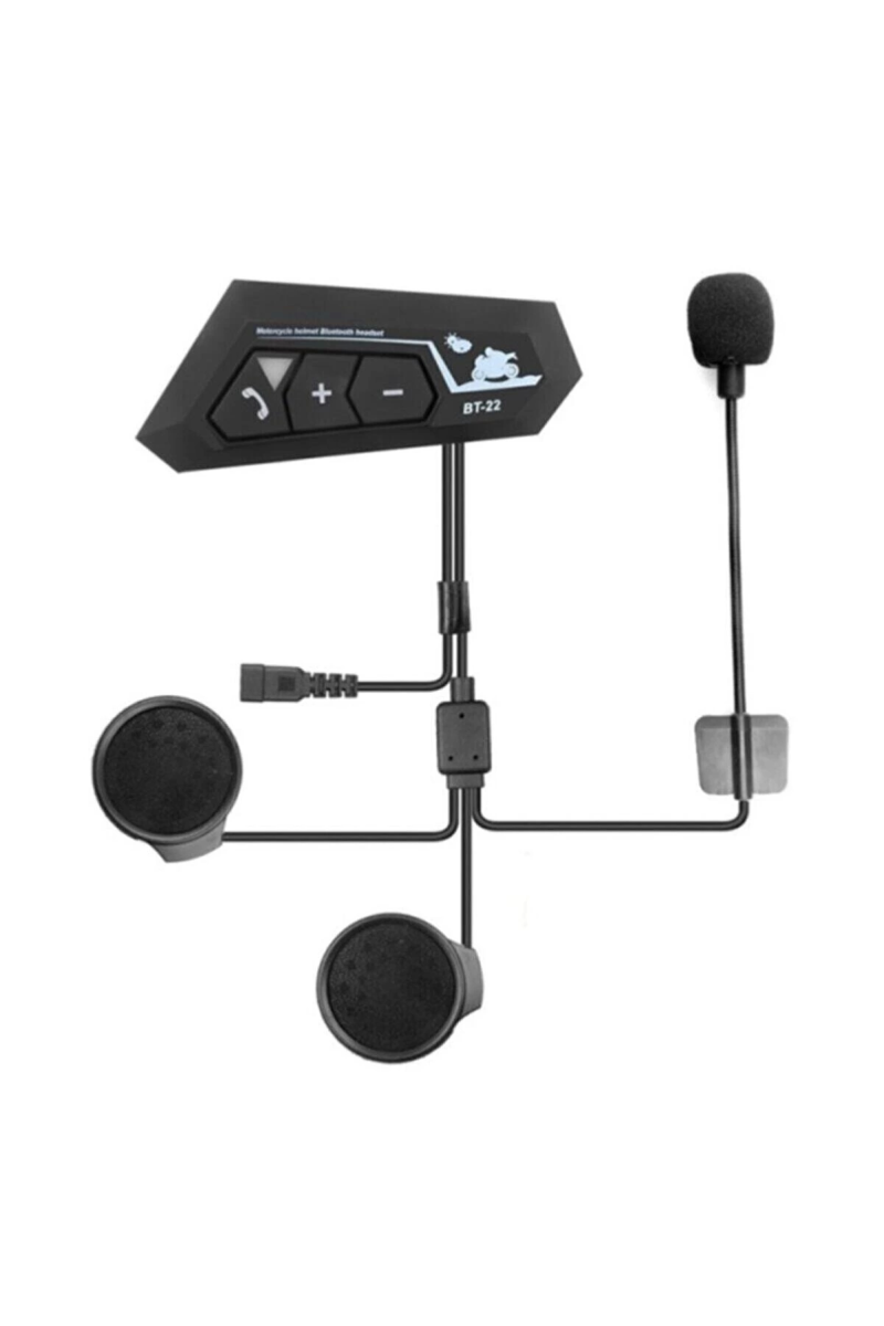Bt22 Kask Kulaklık Bluetooth Motosiklet Kulaklık 5.0 Bluetooth Interkom Motorsiklet Kulaklık - Görsel 2