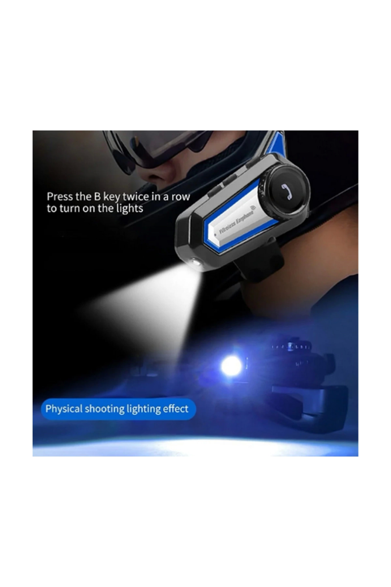 Bt31 Kask Kulaklık Bluetooth 5.0 Motosiklet Interkom Su Geçirmez Kablosuz Kulaklık - Görsel 4