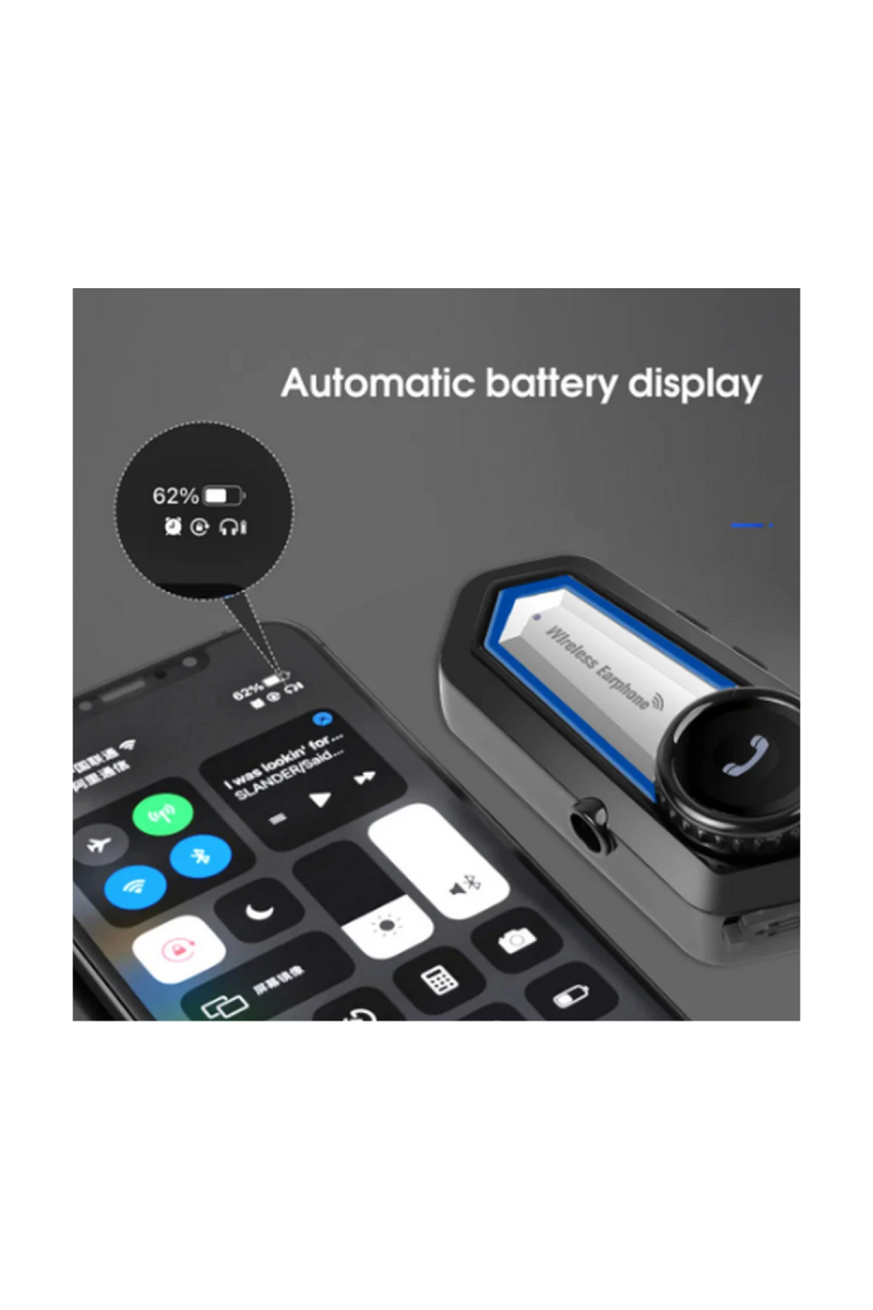 Bt31 Kask Kulaklık Bluetooth 5.0 Motosiklet Interkom Su Geçirmez Kablosuz Kulaklık - Görsel 6