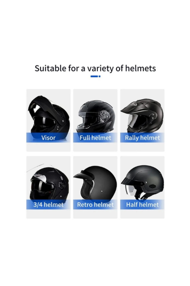 Bt31 Kask Kulaklık Bluetooth 5.0 Motosiklet Interkom Su Geçirmez Kablosuz Kulaklık - Görsel 8