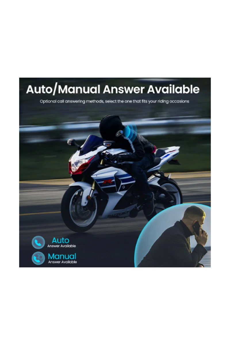 Bt35 Kask Kulaklık Bluetooth 5.0 Motosiklet Interkom Su Geçirmez Kablosuz Kulaklık - Görsel 5