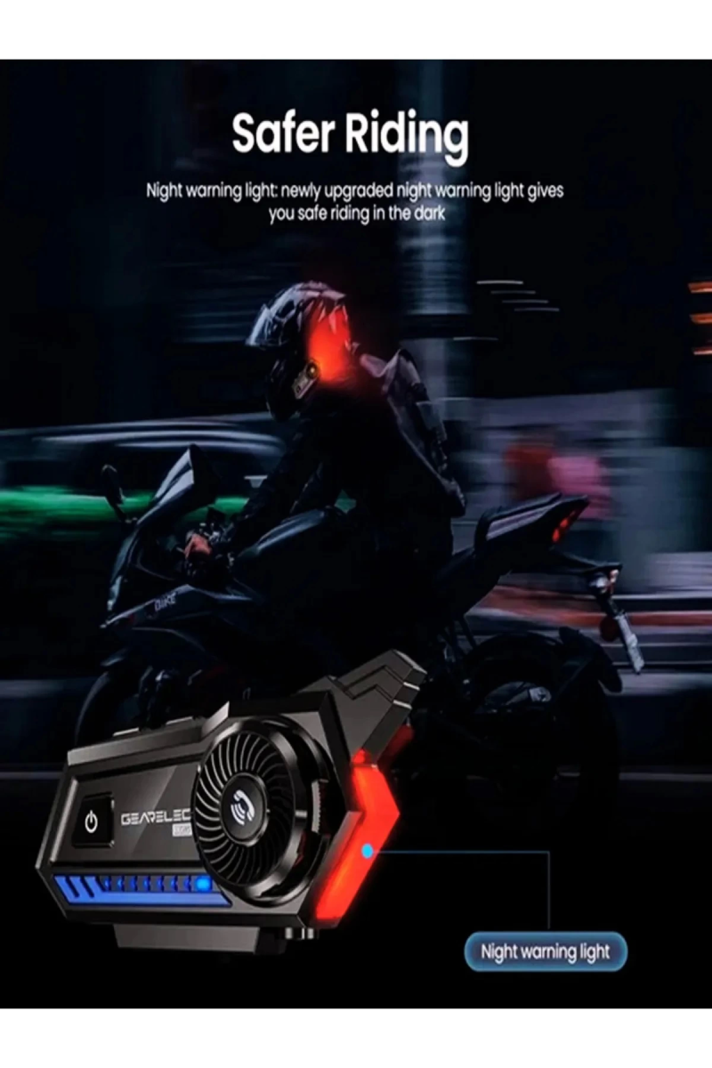 Bt57 Motosiklet Kask Kulaklık Intercom Işıklı Motorsiklet Interkom - Görsel 2