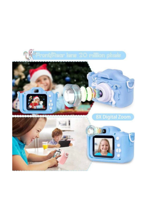 Çocuk Dijital Fotoğraf Makinası 20 Mp Video Kaydedici 2.0 İnç Çift Kameralı
