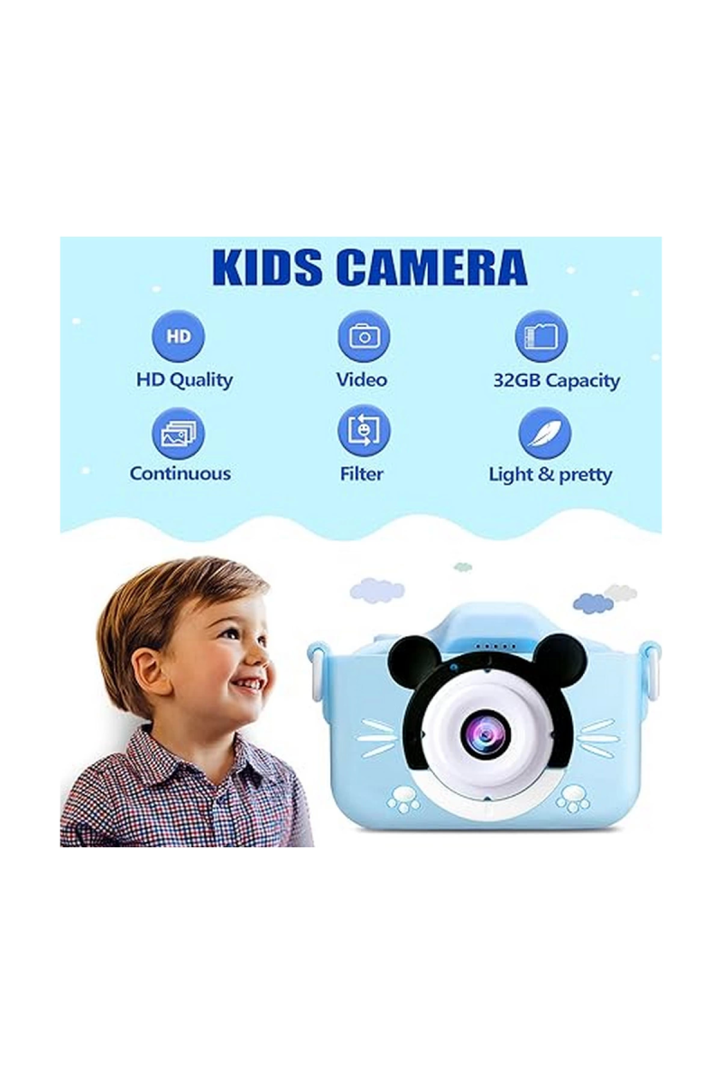 Çocuk Dijital Fotoğraf Makinası 20 Mp Video Kaydedici 2.0 İnç Çift Kameralı - Görsel 5