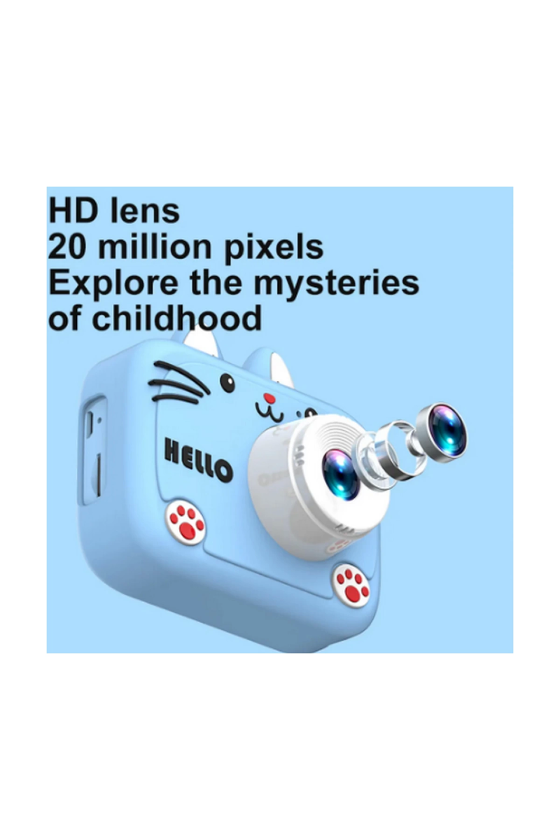 Hello Çocuk Dijital Fotoğraf Makinası 20 Mp Video Kaydedici 2.0 İnç Çift Kameralı Ks-102 - Görsel 3