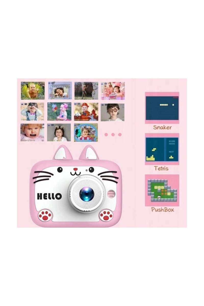Hello Çocuk Dijital Fotoğraf Makinası 20 Mp Video Kaydedici 2.0 İnç Çift Kameralı Ks-102 - Görsel 7