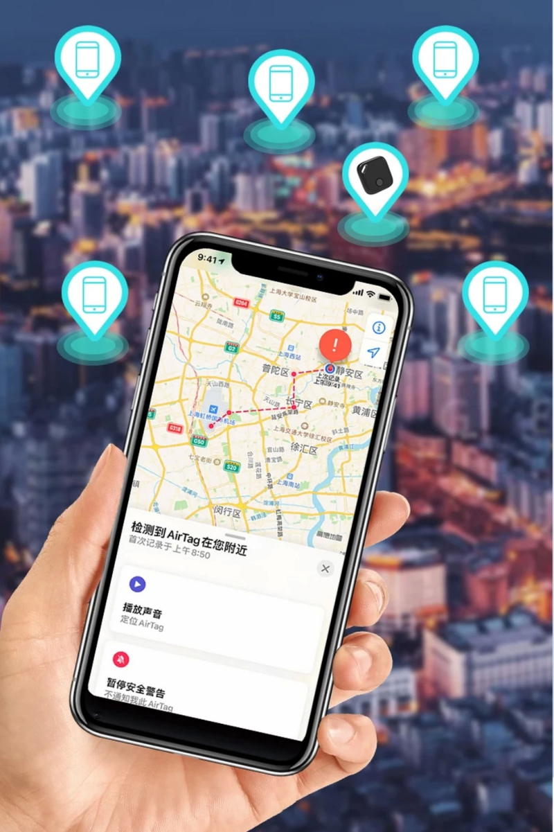 Smart Tag Airtag Akıllı Takip Cihazı Apple My Find Uyumlu Beyaz - Görsel 4