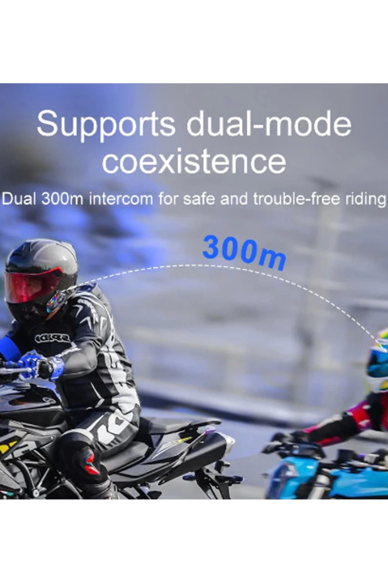 Y20 Max Motosiklet Bluetooth 5.3 Kask Intercom 2 Kişi 300 Metre Eşleşme Özellikli - Görsel 6