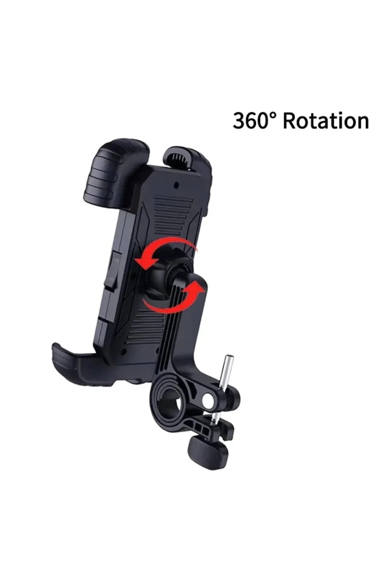 360° Derece Ayarlanabilen Gidon Bağlantılı Bisiklet Motosiklet İçin Abs 4-7.8″ İnç Telefon Tutucu - Görsel 8