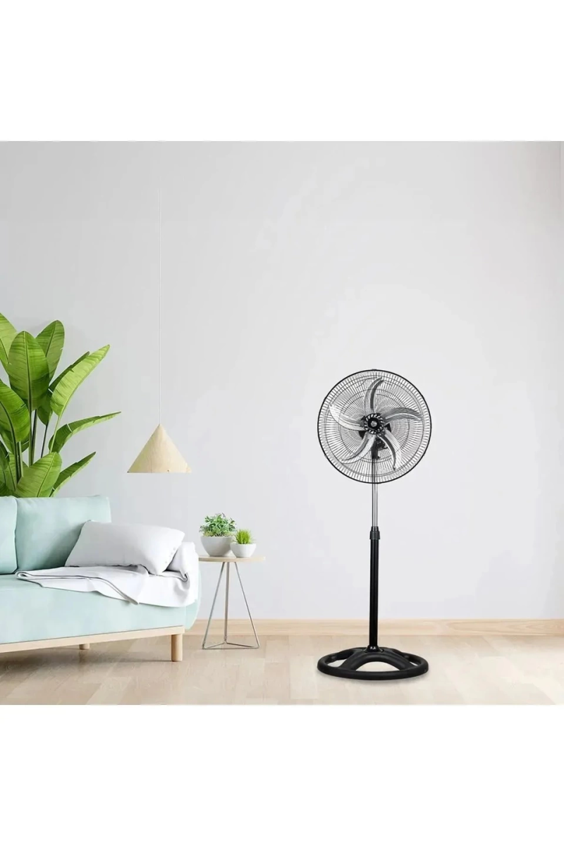 5 Metal Kanatlı Soğutucu Vantilatör Pervane 3 Kademe Hız Kontrol 18’’inch - 80w - Görsel 3