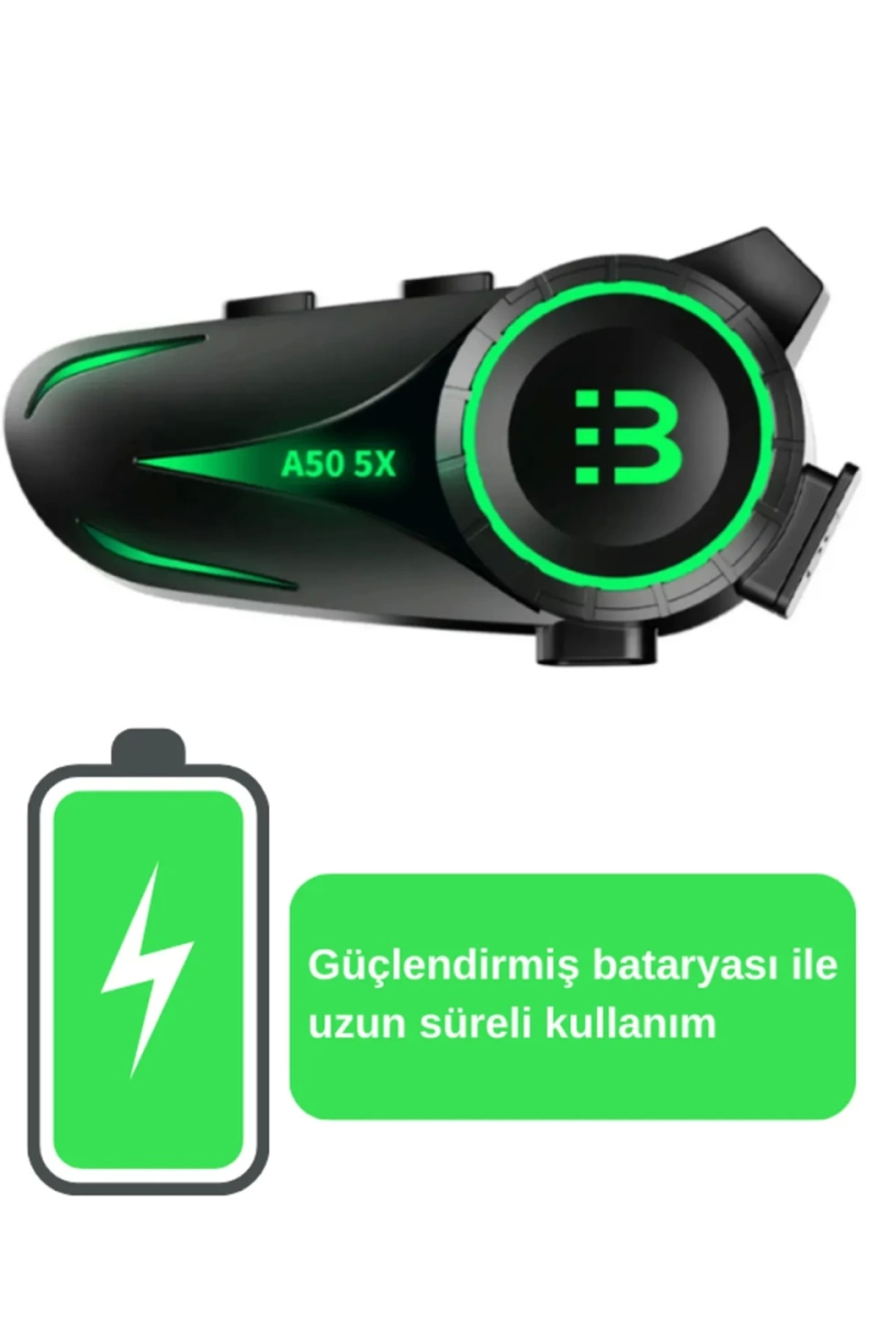 A50 5x Motor Kask Kulaklık Rgb Bluetooth Motosiklet Kulaklık Intercom 5 Kişi Eşleşme - Görsel 5