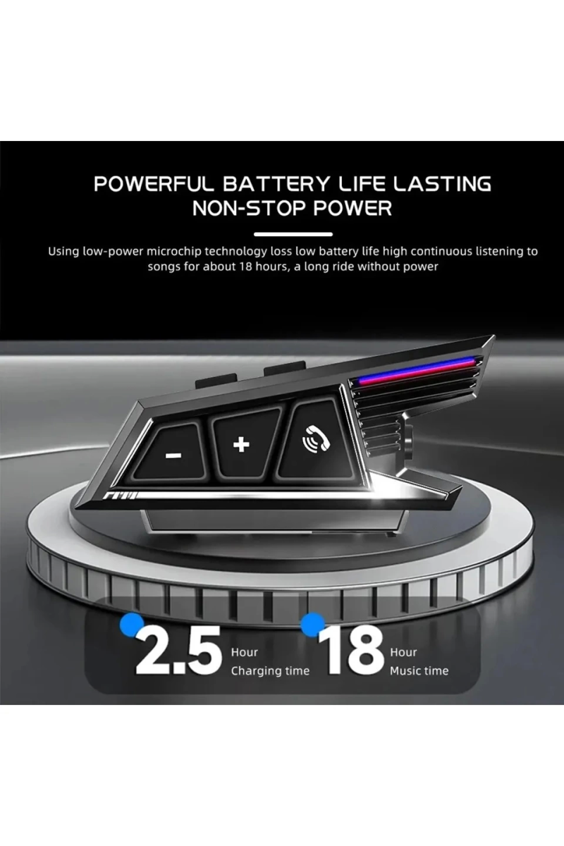 Bt40 Kask Kulaklık Bluetooth Motosiklet Kulaklık Intercom 5.3 - Görsel 6