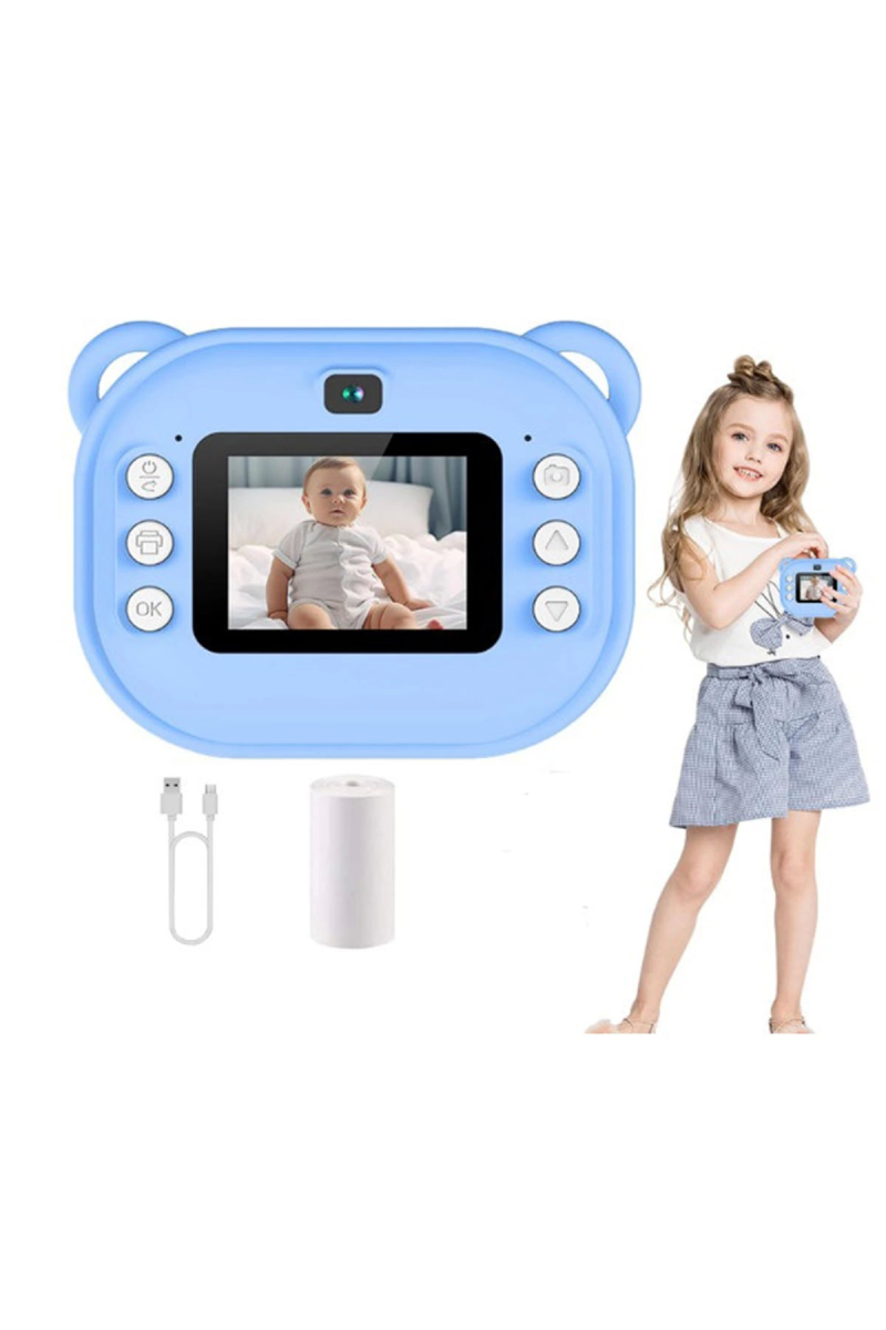 Dijital Video Kayıt Fotoğraf Çocuk Kamerası Anlık Termal Resim Kağıt Baskılı - Görsel 2
