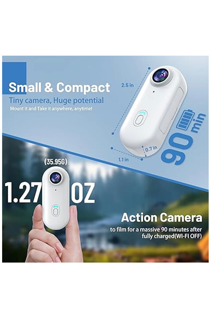 Mini Wıfı Aksiyon Kamerası 1080p Taşınabilir Vücut Kamerası Giyilebilir Video Kaydedici Ipx7 Su Geçirmez - Görsel 6