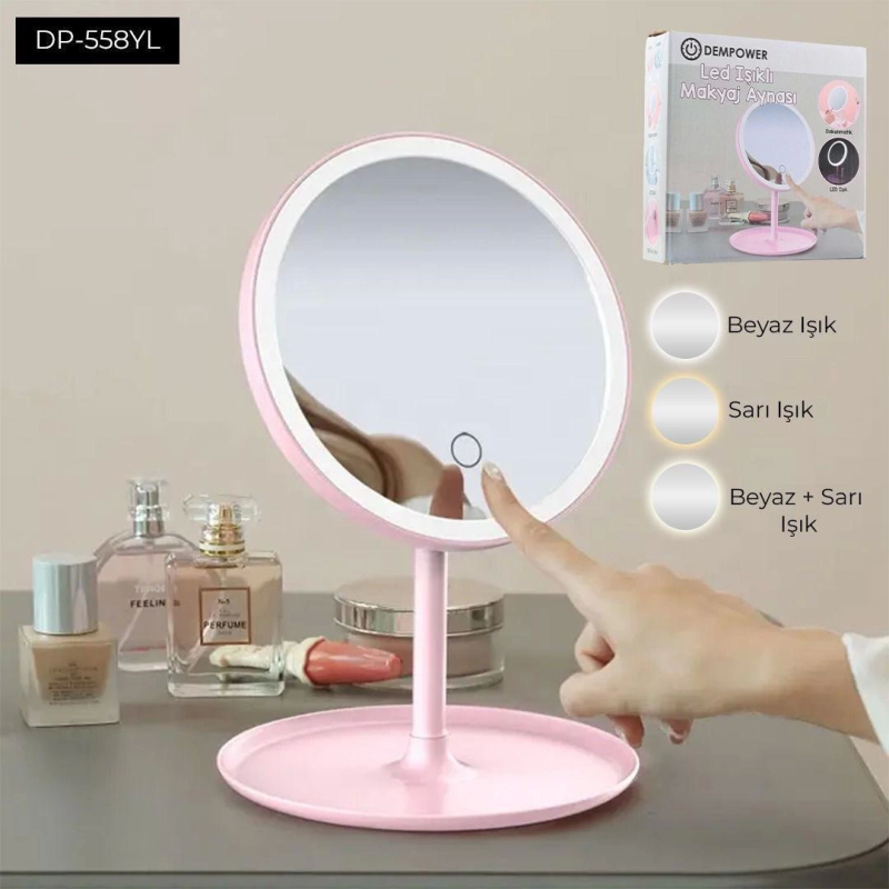 Oval Işıklı Makyaj Aynası