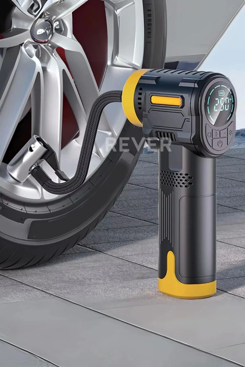 Şarjlı 3600 Mah Oto Araç Hava Kompresörü Motosiklet Bisiklet Araç Lastik Pompası - Görsel 2