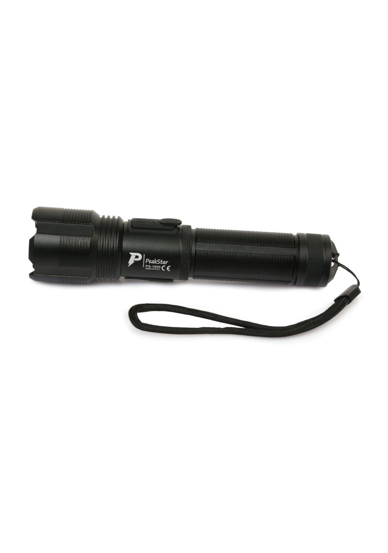 PeakStar Ps-1600 Süper Parlak Led Zoomlu 5 Mod Su Geçirmez Profesyonel Kamp Bekçi Avcı Feneri Kapıda Ödeme - Görsel 3