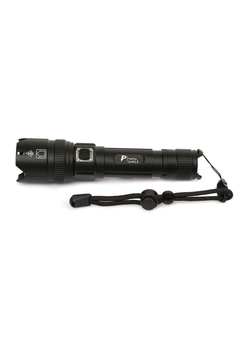 PeakStar Ps-1668 Yüksek Güçlü  Xhp50 Led Usb Şarj Edilebilir Profesyonel Zoomlu El Feneri Kapıda Ödeme - Görsel 2