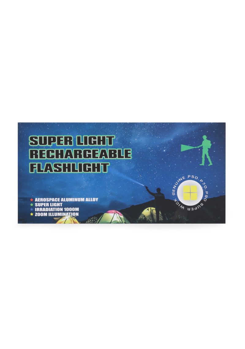 PeakStar Ps-1668 Yüksek Güçlü  Xhp50 Led Usb Şarj Edilebilir Profesyonel Zoomlu El Feneri Kapıda Ödeme - Görsel 4