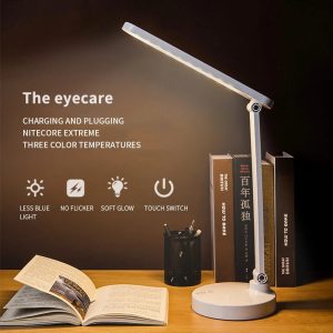 Şarjlı 40 Led Çalışma Okuma Işığı Kademeli Masa Lambası Ayarlanabilir Renk Tonu Ve Parlaklık PS-1912 Kapıda Ödeme