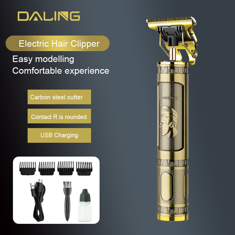 PS-033 Çelik Kasa Profesyonel T-bıçak Saç Sakal Ense Ve Çizim Tıraş Makinesi Kapıda Ödeme - Görsel 3