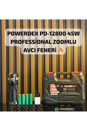 Pd-12800 45 Watt 4500 Lümen Zoomlu Profesyonel Avcı El Feneri Kapıda Ödeme