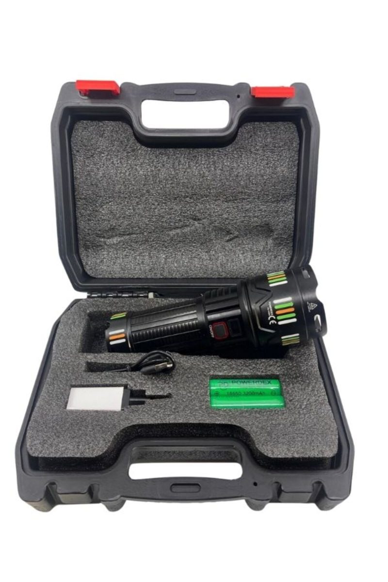 Pd-12800 45 Watt 4500 Lümen Zoomlu Profesyonel Avcı El Feneri Kapıda Ödeme - Görsel 3