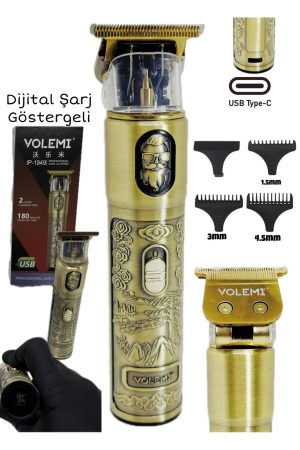 IP-1949 Şarj Göstergeli Sakal Lazer Öncesi Vücut Ense Çizim Kişisel Bakım Aletleri Sıfıra Yakın Tıraş Kapıda Ödeme