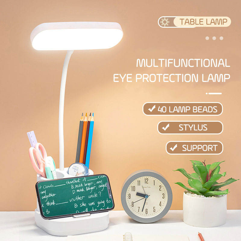 PeakStar PS-1958 Şarjlı Dokunmatik 3 Renk 40 Led Çalışma Okuma Işığı Çocuk Odası Ambiyans Modlu Gece Lambası Kapıda Ödeme - Görsel 2