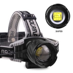 PS-2099 Profesyonel XHP99 LED Zoomlu USB Şarj Edilebilir Kafa Lambası Kapıda Ödeme