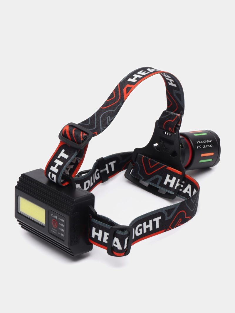 PeakStar PS-2910 Şarjlı Profesyonel Zoomlu Kamp Avcı Balıkçı Kafa Lambası Feneri Kapıda Ödeme - Görsel 2