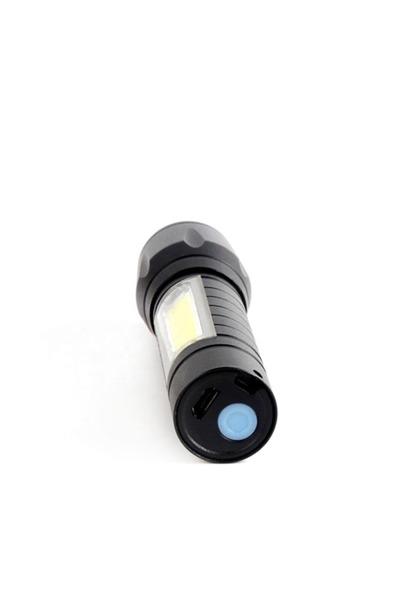 Şarjlı Metal Yağmur Suyu Geçirmez Xpe+ Cob Led'li El Feneri Kapıda Ödeme - Görsel 4