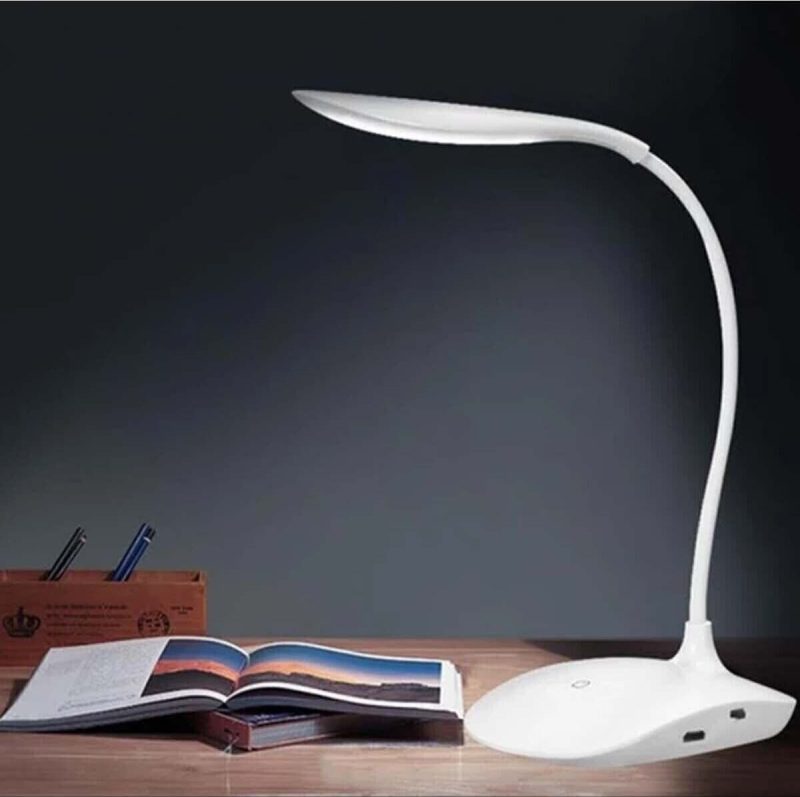 Şarjlı Dokunmatik 14 Led Çalışma Okuma Işığı Flexible Masa Lambası Beyaz Kapıda Ödeme - Görsel 2