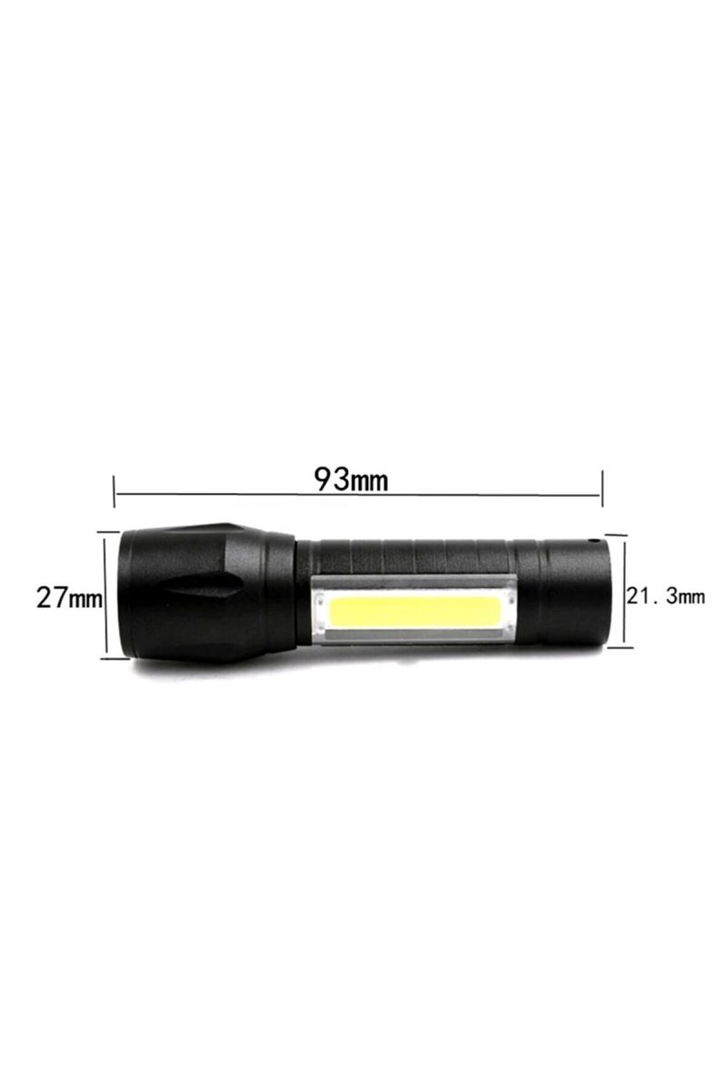 Şarjlı Metal Yağmur Suyu Geçirmez Xpe+ Cob Led'li El Feneri Kapıda Ödeme - Görsel 2
