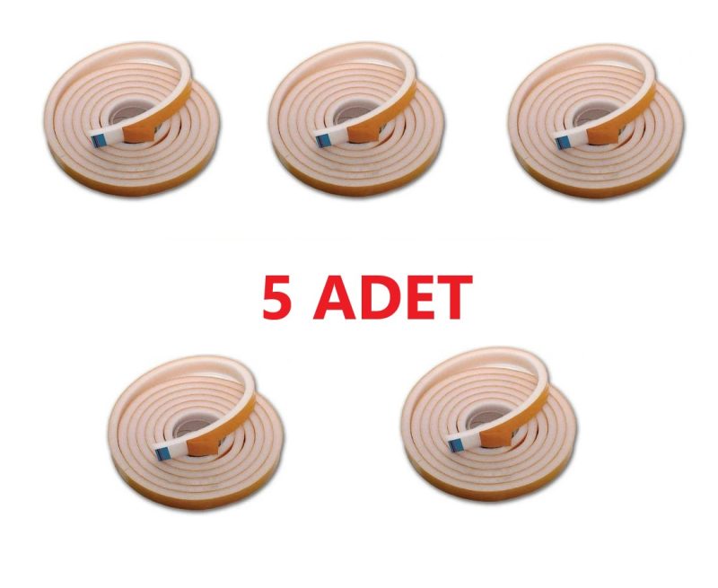 5 Adet 9 Metre Pencere Izolasyon Bandı Yapışkanlı Cam Yalıtım Süngeri Rüzgar Soğuk Kesici Pimapen Fitili Kapıda Ödeme
